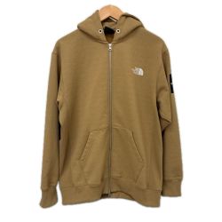 THE NORTH FACE ザノースフェイス パーカー スウエアロゴフーディ スクエアロゴフルジップ スウェット SIZE M NT62349 ベージュ Cランク