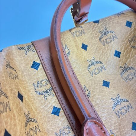 MCM エムシーエム 2WAYボストンバッグ  ヴィセトス ロゴグラム ブラウン