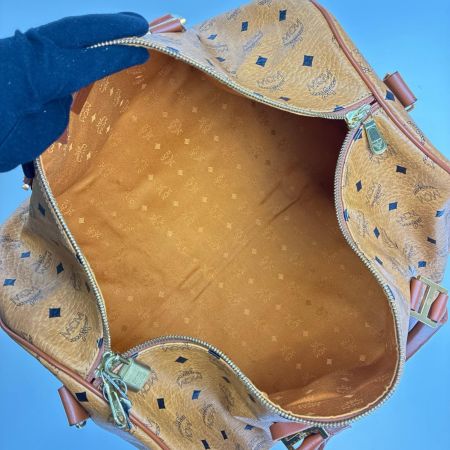 MCM エムシーエム 2WAYボストンバッグ  ヴィセトス ロゴグラム ブラウン