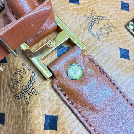 MCM エムシーエム 2WAYボストンバッグ  ヴィセトス ロゴグラム ブラウン