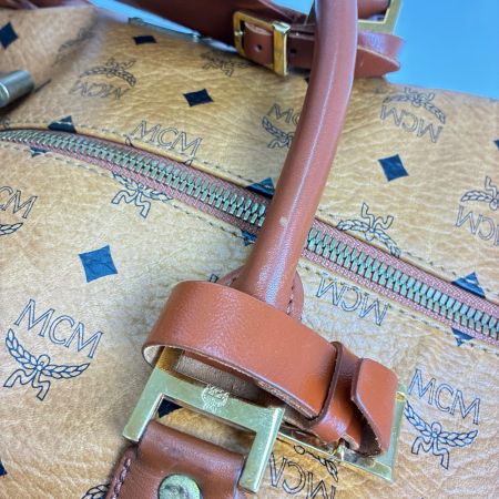 MCM エムシーエム 2WAYボストンバッグ  ヴィセトス ロゴグラム ブラウン