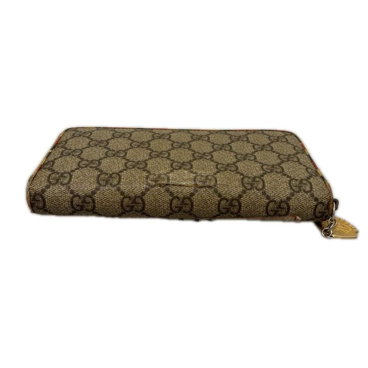GUCCI GGスプリーム PVC 二つ折り長財布 ベージュ ダークブラウン GUCCI グッチ 長財布 GUCCI GG GGスプリーム クーリエ PVCコーティング