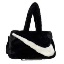 NIKE ナイキ トートバッグ ウィメンズ HO23 FX ファー ショルダーバッグ 2WAY Sportswear Faux Fur Tote FB3050 ブラック Bランク