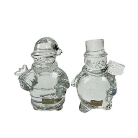 Baccarat バカラ インテリア小物　スノーマン 　サンタクロース　2個セット