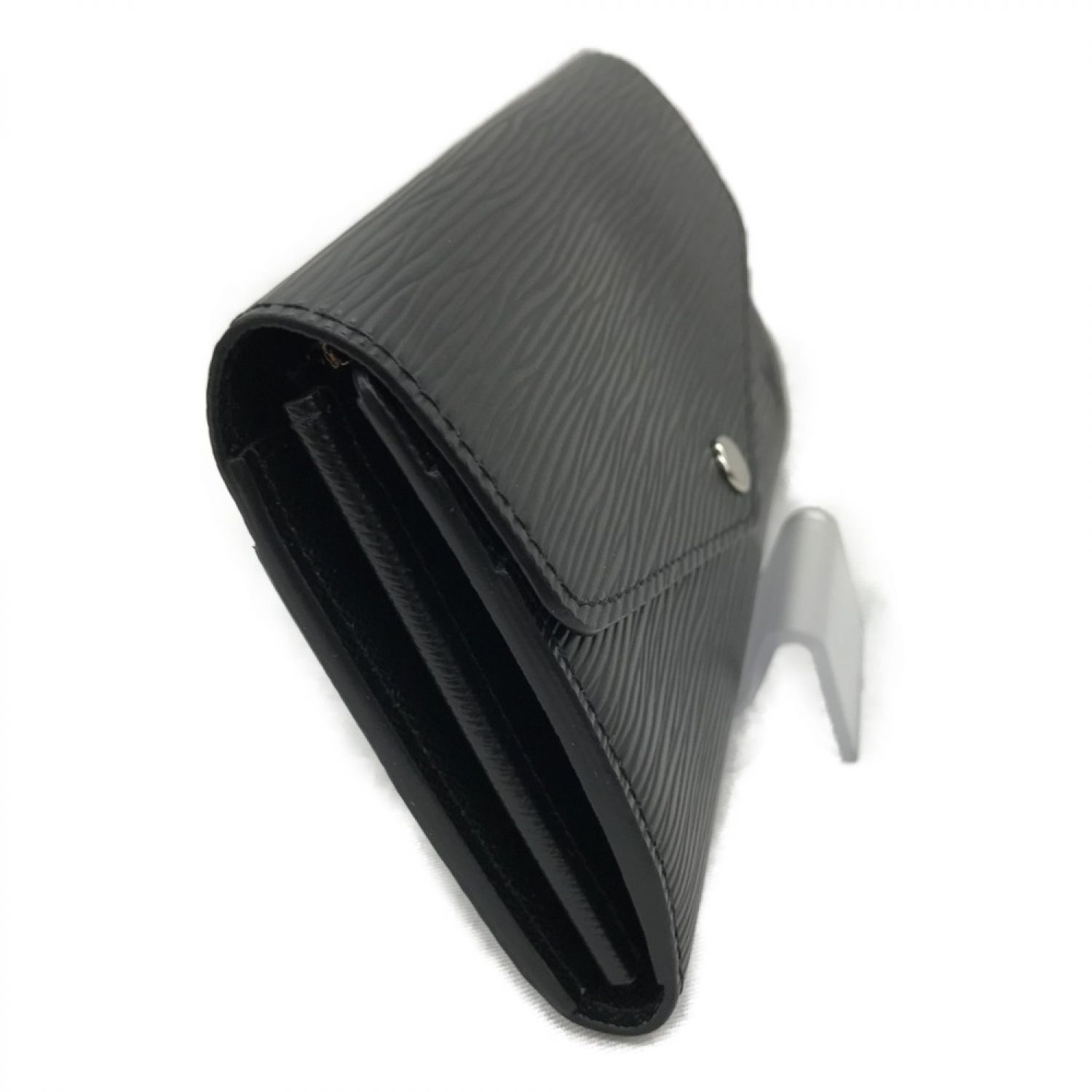 ブラックピンク素材ラインLOUIS VUITTON ポルトフォイユ サラ エピ 二つ折り長財布 ブラック