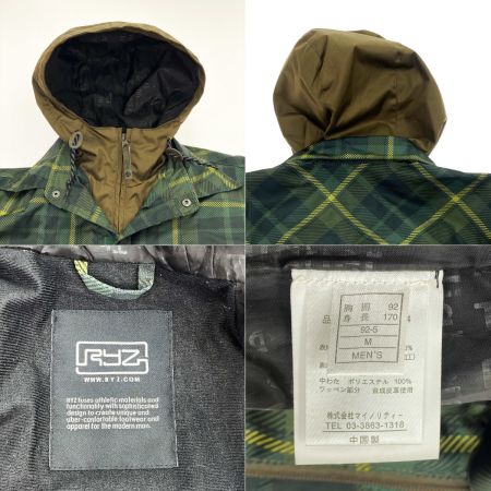  RYZ ライズ スノーボードウェア ジャケット グリーン Mサイズ