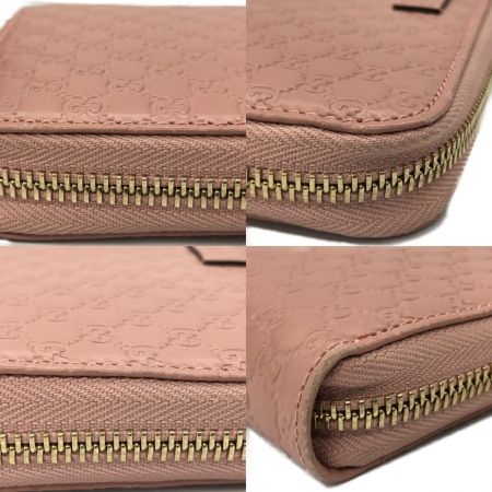  GUCCI グッチ マイクログッチシマ  長財布 4493911 ピンク