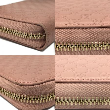  GUCCI グッチ マイクログッチシマ  長財布 4493911 ピンク