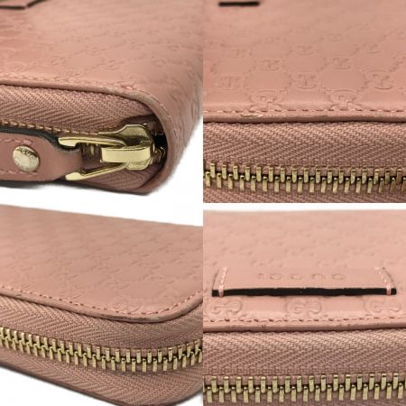  GUCCI グッチ マイクログッチシマ  長財布 4493911 ピンク