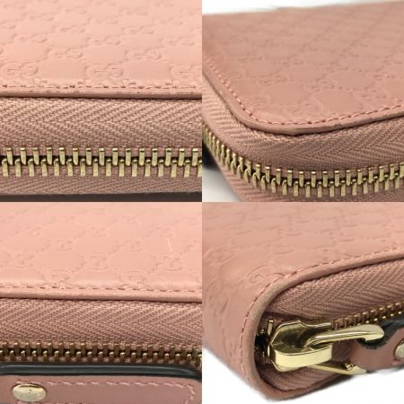  GUCCI グッチ マイクログッチシマ  長財布 4493911 ピンク