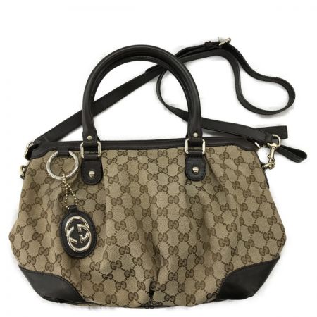 中古】 GUCCI グッチ ハンドバッグ GGキャンバス スーキー ストラップ