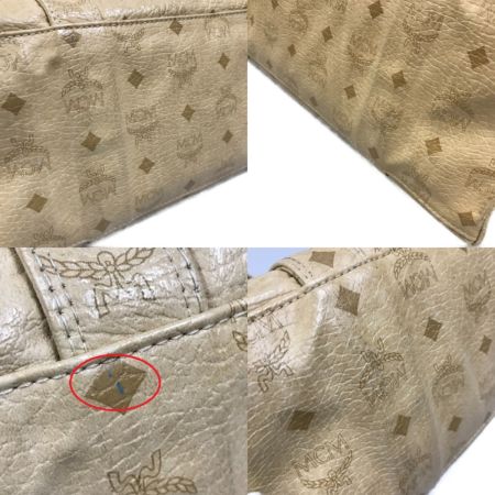  MCM エムシーエム トートバッグ ヴィセトス柄 ロングショルダー  ベージュ
