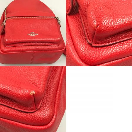  COACH コーチ Mini Charlie Backpack in Pebble Leather ミニ チャーリー リュック F38263 レッド