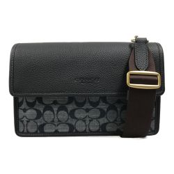 ## COACH コーチ シグネチャー シャンブレーターナー フラップ クロスボディ C8185 デニム Bランク