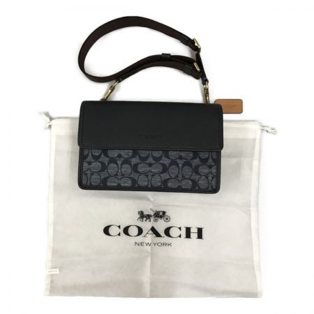  COACH コーチ シグネチャー シャンブレーターナー フラップ クロスボディ C8185 デニム