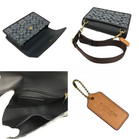  COACH コーチ シグネチャー シャンブレーターナー フラップ クロスボディ C8185 デニム