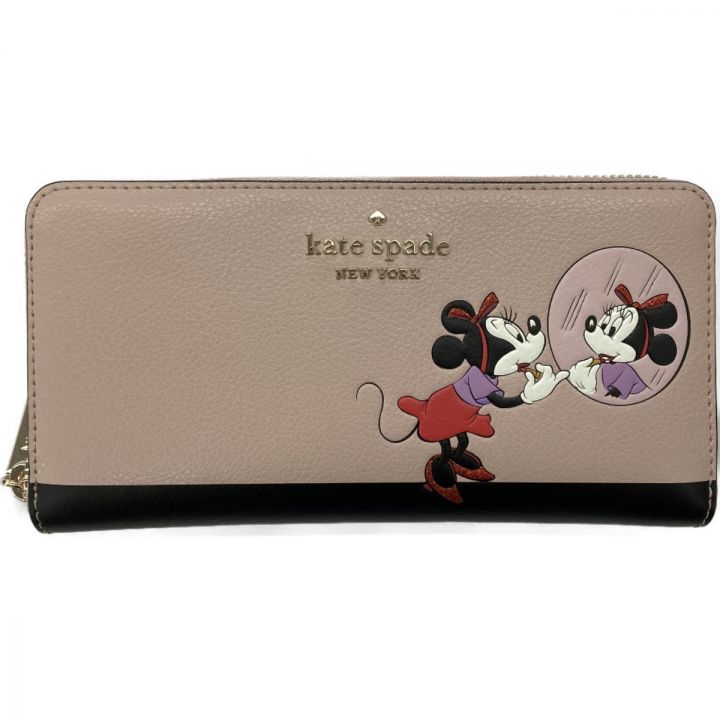 Kate Spade ケイトスペード ディズニーコラボ ミニーマウス 長財布 WLR00284 ピンクベージュ｜中古｜なんでもリサイクルビッグバン