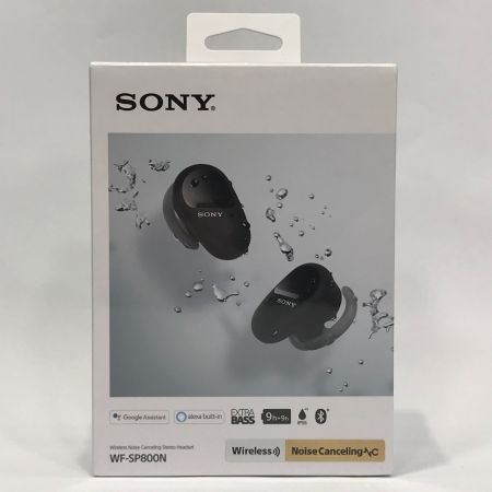 SONY ソニー ワイヤレスノイズキャンセリングステレオヘッドセット WF-SP800N ブラック Sランク