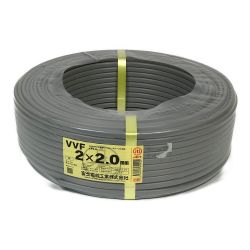 ## 富士電線工業 VVFケーブル 2×2.0mm 100m グレー (1) Nランク