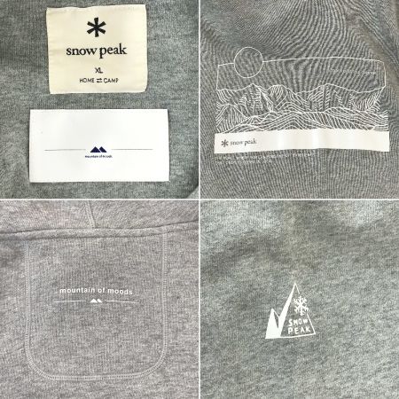  snowpeak スノーピーク スウェットパーカー Graphic Parka MM4110-PK0105MG グレー XLサイズ