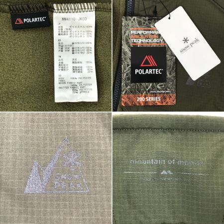  snowpeak スノーピーク フリースジャケット MM4110-JK03030L オリーブ Mサイズ