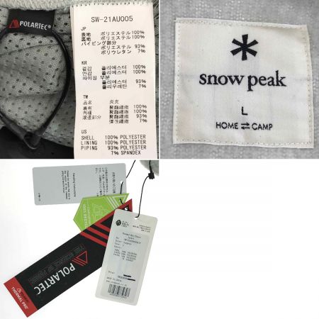  snowpeak スノーピーク サーマルボアフリースジャケット SW-21AU005 アイスグレー Lサイズ