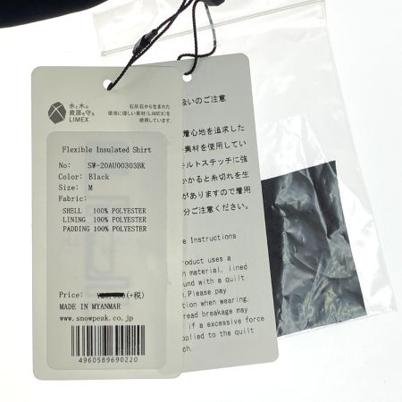  snowpeak スノーピーク Flexible Insulated Shirt SW-20AU003 ブラック Mサイズ