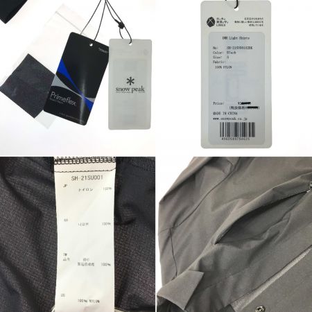  snowpeak スノーピーク DWR Light Shirts SH-21SU00102BK ブラック Sサイズ ライトシャツ