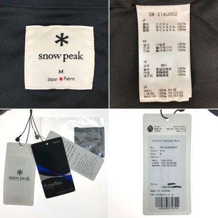  snowpeak スノーピーク Flexible Insulated Shirt SW-21AU00203GY グレー Mサイズ