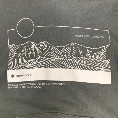  snowpeak スノーピーク スウェットパーカー Graphic Parka MM4110-PK01 ブラック Sサイズ