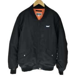 ## A BATHING APE アベイシングエイプ MA-1ジャケット XLサイズ 001GDJ201001H ブラック Bランク