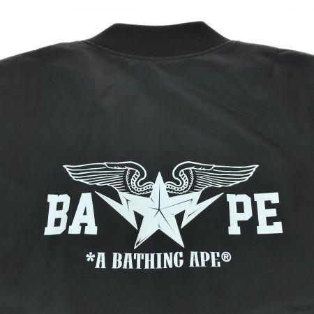  A BATHING APE アベイシングエイプ MA-1ジャケット XLサイズ 001GDJ201001H ブラック