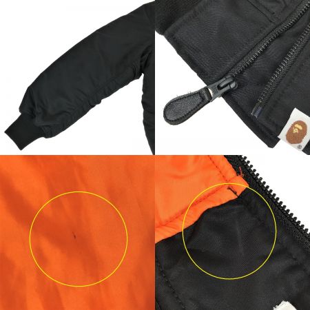  A BATHING APE アベイシングエイプ MA-1ジャケット XLサイズ 001GDJ201001H ブラック