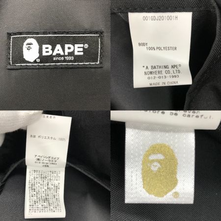  A BATHING APE アベイシングエイプ リュック 001GDJ201001H ブラック