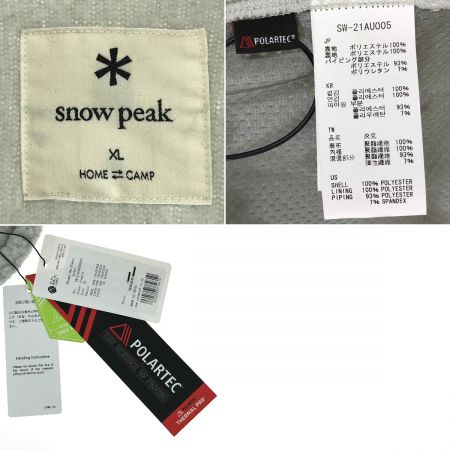 snowpeak スノーピーク サーマルボアフリースジャケット SW-21AU005 アイスグレー XLサイズ