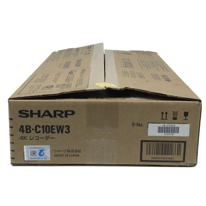 中古】 SHARP シャープ AQUOS ブルーレイレコーダー 4B-C10EW3 1TB 2