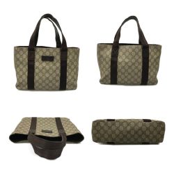 ## GUCCI グッチ GGスプリーム トートバッグ 141976 ベージュ×ブラウン Cランク