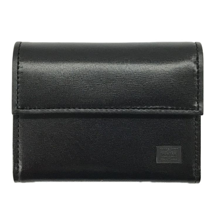PORTER ブラックレザー 三つ折り財布 PORTER ブラック 三つ折り財布 ポーター PORTER 三つ折り財布