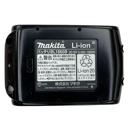  MAKITA マキタ 18v 6.0Ah リチウムイオンバッテリ BL1860B