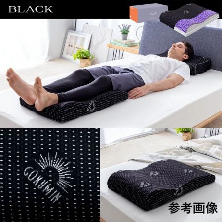  GOKUMIN 無重力 フットピロー T-GEL-FP-01-BK ブラック 足枕 高さ調節