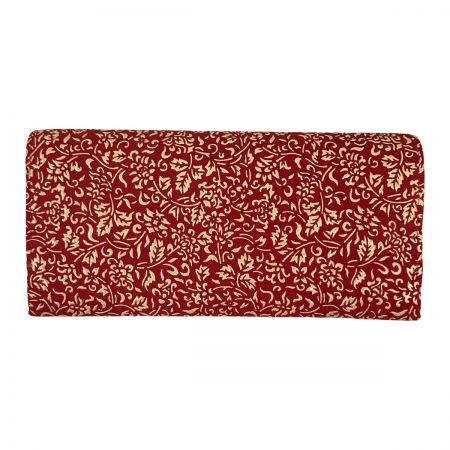  印伝の山本 長財布 山本誠 甲州印伝 花唐草 赤×白