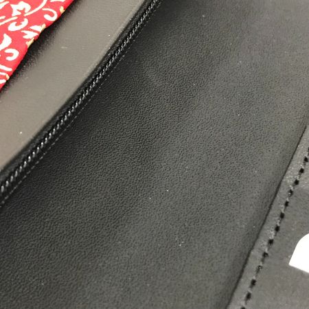  印伝の山本 長財布 山本誠 甲州印伝 花唐草 赤×白