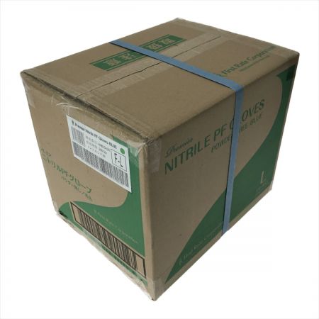  First Rate プレミア ニトリルPFグローブ Lサイズ パウダー無し 100枚×10箱 青色 (1)