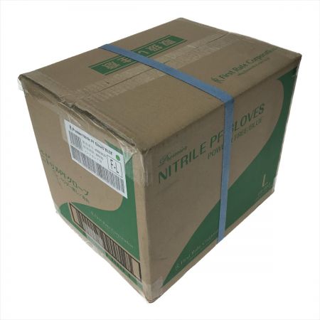  First Rate プレミア ニトリルPFグローブ Lサイズ パウダー無し 100枚×10箱 青色 (2)