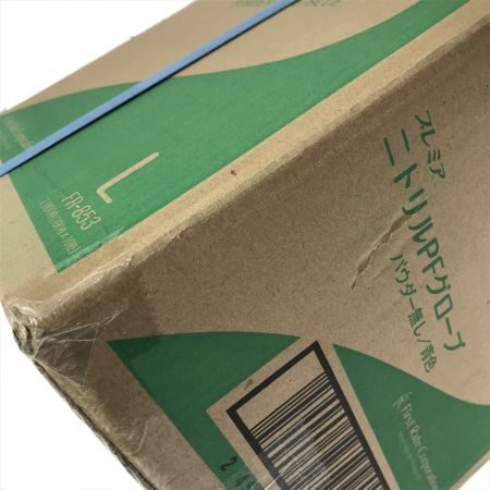  First Rate プレミア ニトリルPFグローブ Lサイズ パウダー無し 100枚×10箱 青色 (2)