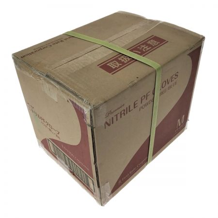  First Rate プレミア ニトリルPFグローブ Mサイズ パウダー無し 100枚×10箱 青色 (3)