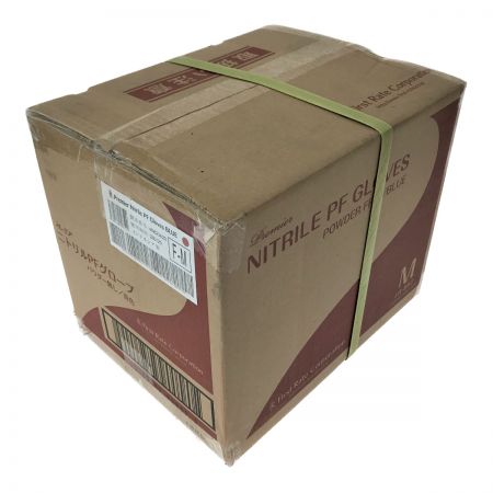  First Rate プレミア ニトリルPFグローブ Mサイズ パウダー無し 100枚×10箱 青色 (3)