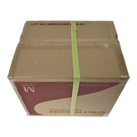  First Rate プレミア ニトリルPFグローブ Mサイズ パウダー無し 100枚×10箱 青色 (4)