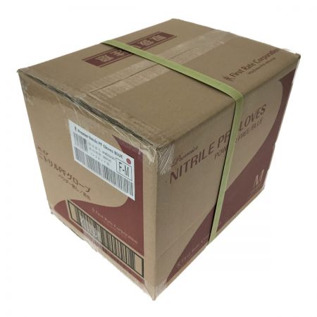  First Rate プレミア ニトリルPFグローブ Mサイズ パウダー無し 100枚×10箱 青色 (4)