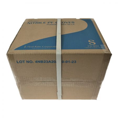  First Rate プレミア ニトリルPFグローブ Sサイズ パウダー無し 100枚×10箱 青色 (3)